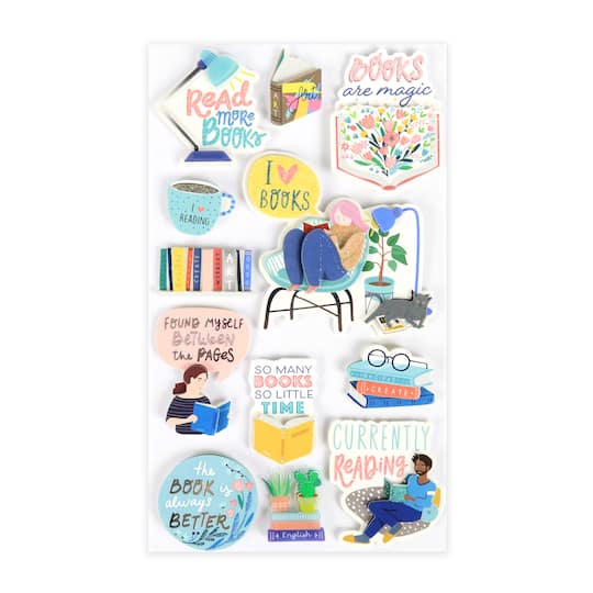 12 Pack: Reading Dimensional Stickers by Recollections™
